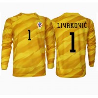 Kroatien Dominik Livakovic #1 Målvakt Hemmatröja EM 2024 Långärmad